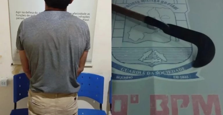 Homem tenta matar mãe e irmãos a golpes de foice na zona rural de Simões