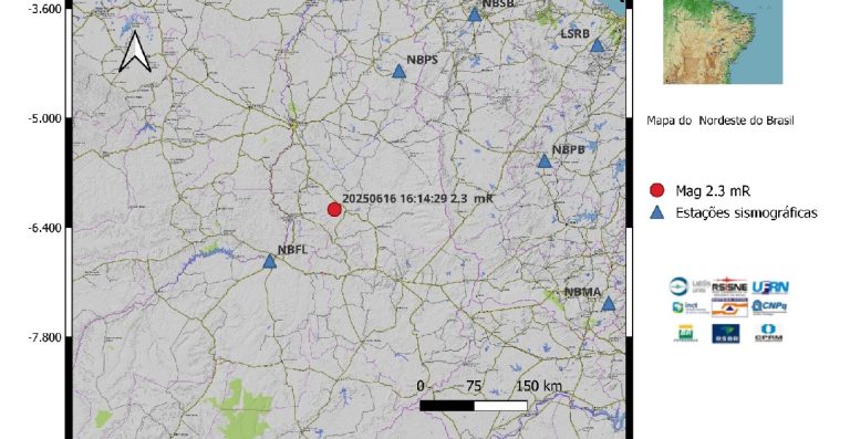 Tremor de terra atinge Elesbão Veloso, no Piauí; Defesa Civil descarta riscos