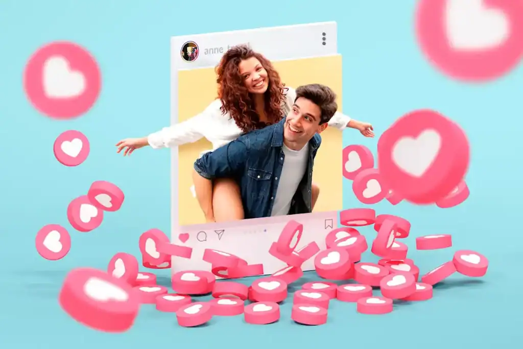 Jovem feliz com o crescimento dos seu nome no instagram