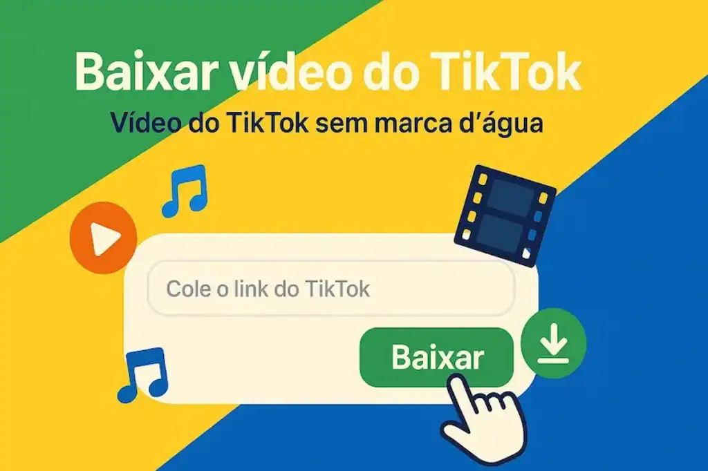 Interface da ferramenta online para tirar marca d’água de vídeos do TikTok