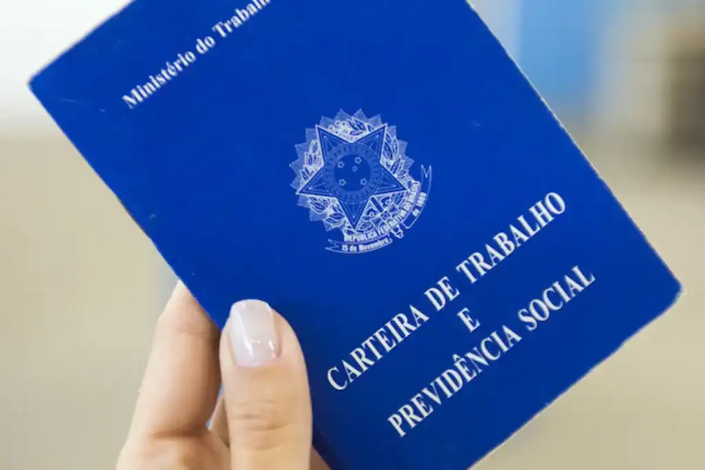Carteira de trabalho azul
