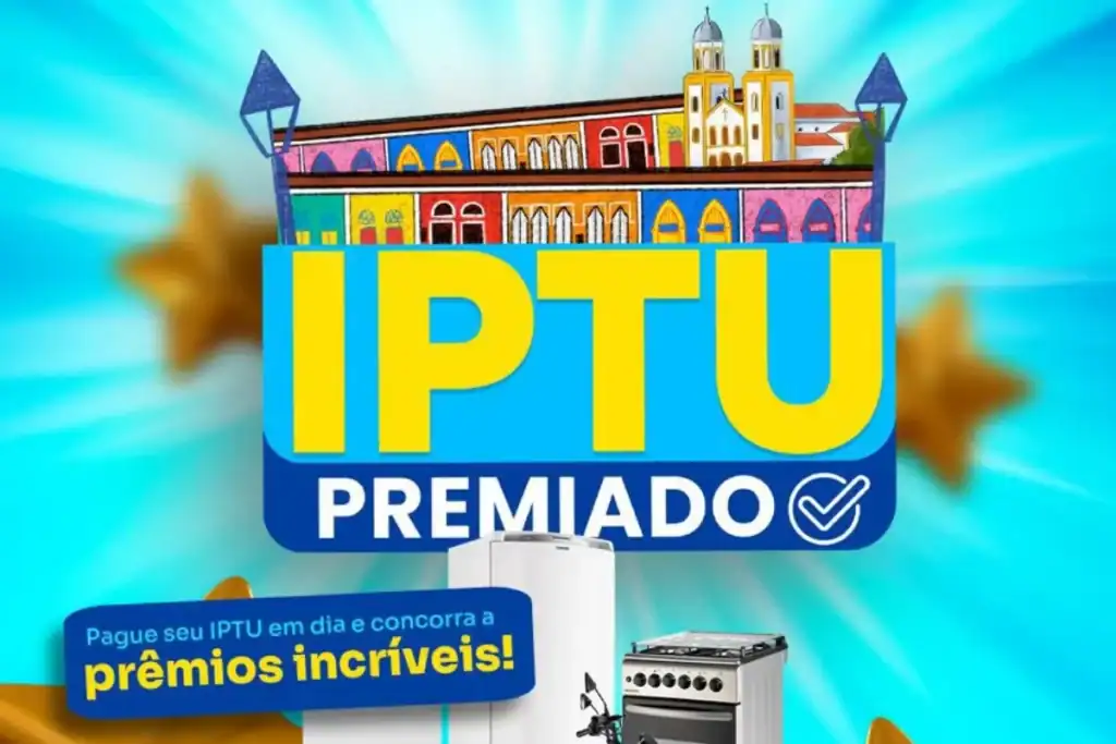 Logo oficial da campanha IPTU Premiado Amarante 2025