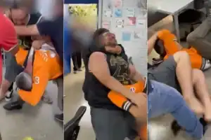 Pai de aluno puxa professor pela camisa e desfere socos em sala de aula