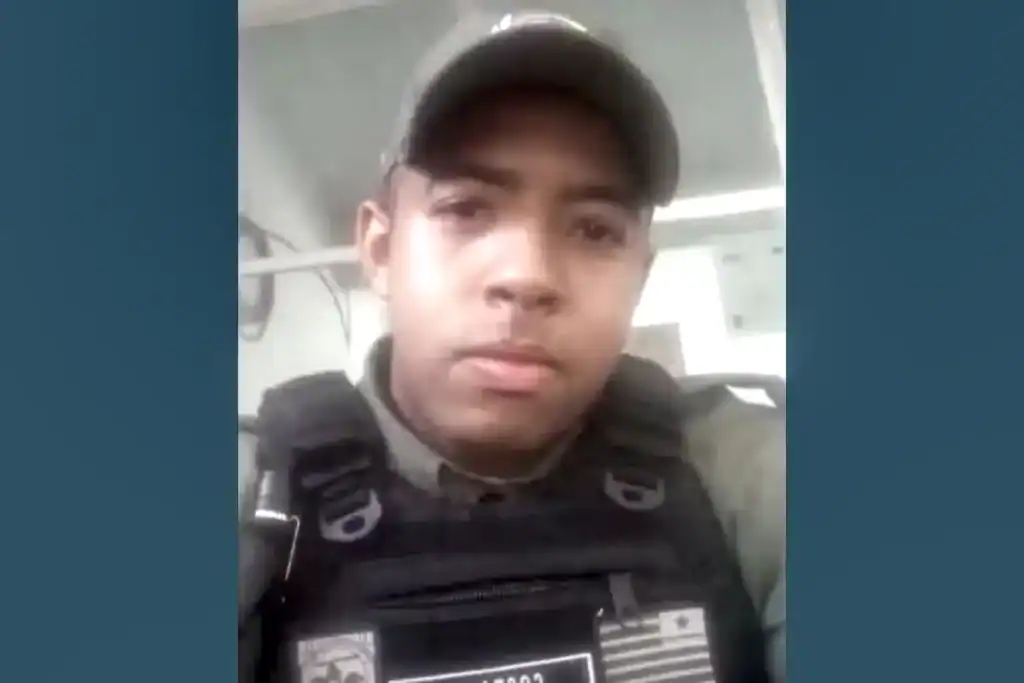 Retrato do soldado Igor da Costa Alves, policial militar.
