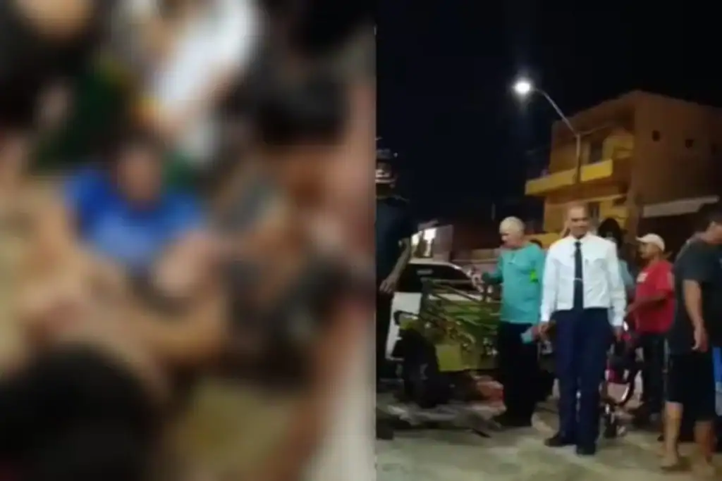 Imagem desfocada de criança vítima de ataque a tiros em comércio (Parnaíba)