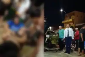 Imagem desfocada de criança vítima de ataque a tiros em comércio (Parnaíba)