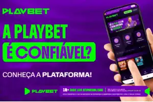Tela de celular exibindo a plataforma PlayBet, com ícone de depósito Pix em destaque e opções de apostas esportivas.