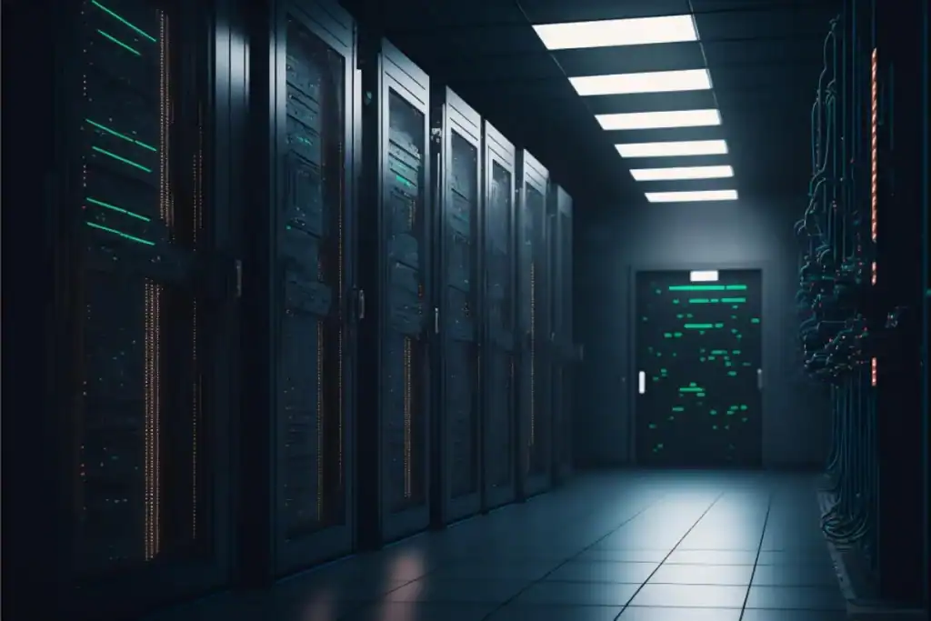 Técnico analisando discos de servidor danificados em bancada