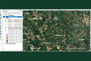 Imagem de satélite (Google Earth) da região de Caxias e Parnarama no Maranhão