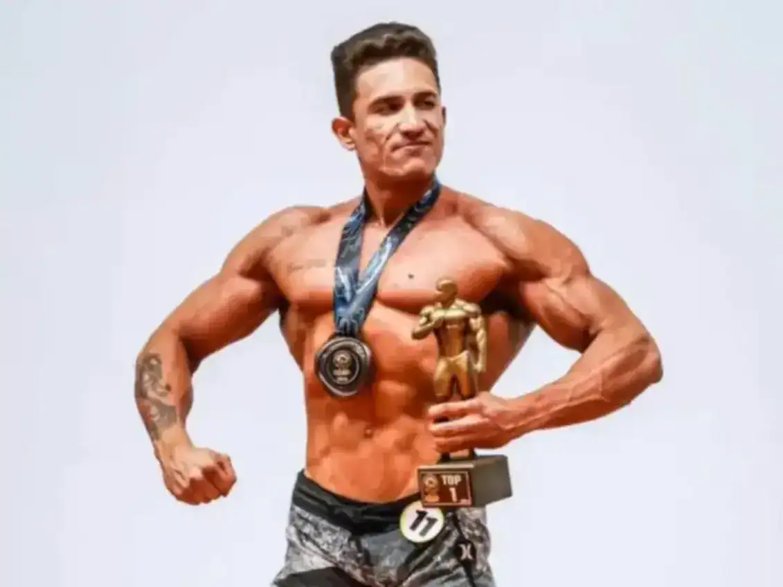 Retrato do fisiculturista Kevin Notário Nunes, ex-campeão estadual de MS, falecido aos 28 anos.
