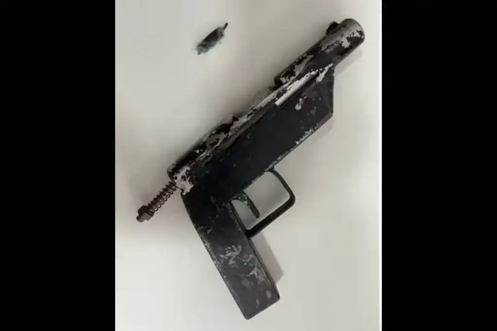 Arma de fogo caseira apreendida pela Polícia Militar após briga em escola estadual de Esperantina, Piauí