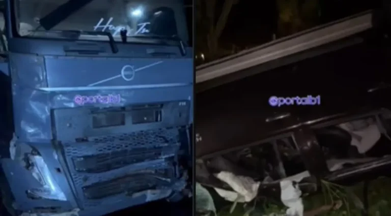 Quatro pessoas da mesma família morrem em colisão entre picape e caminhão em Cristino Castro