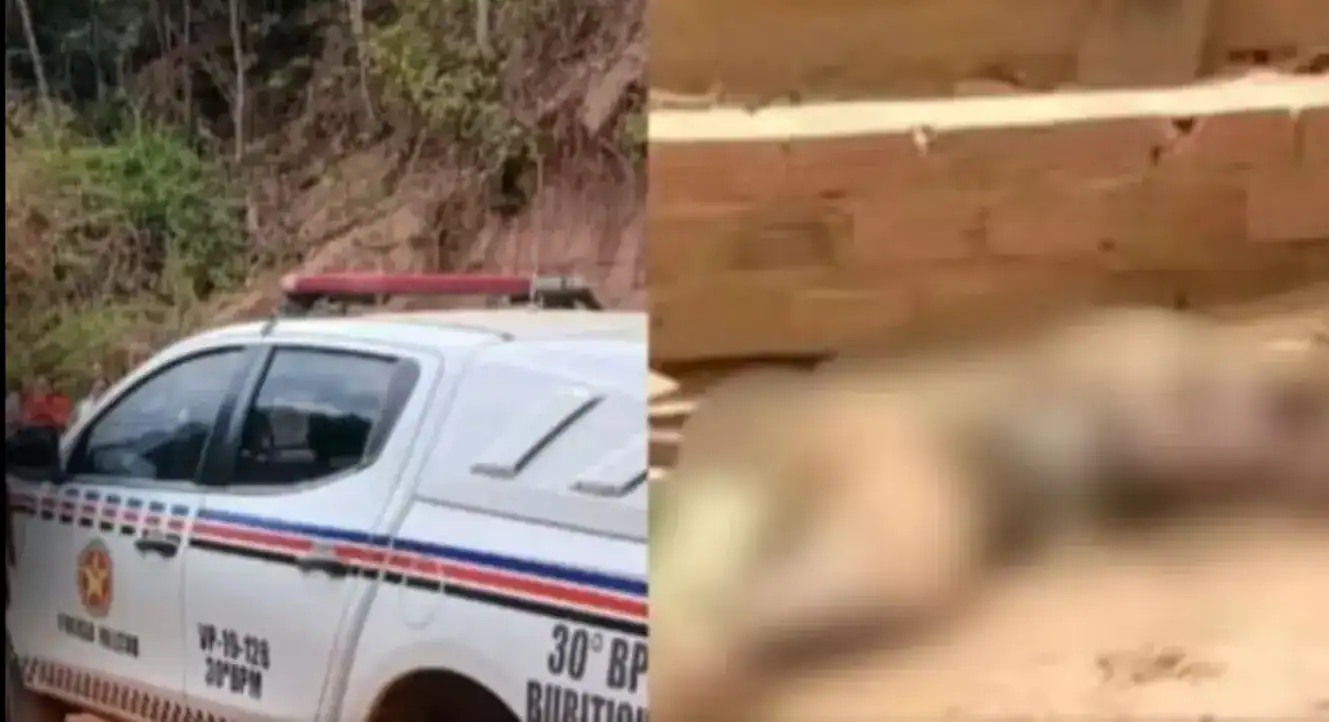 Viaturas da Polícia Civil do Maranhão em local de crime, representando a investigação do duplo homicídio em Buriticupu.