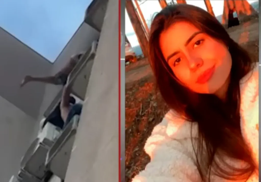 Advogada Juliane deixando o hospital após 95 dias de internação, acompanhada por familiares, simbolizando sua recuperação de queimaduras graves.