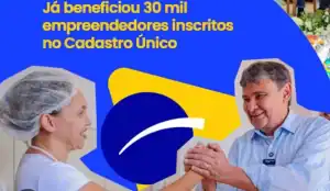 Ministro Wellington Dias em evento de lançamento do programa Acredita no Primeiro Passo e projeto de galinhas caipiras em Amarante, Piauí.