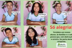 Cinco alunos da Escola Pitágoras II de Amarante aprovados no IFPI Angical para o curso Técnico em Alimentos.