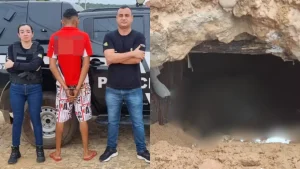 Policiais civis em ação durante investigação de homicídio em Pajeú do Piauí.