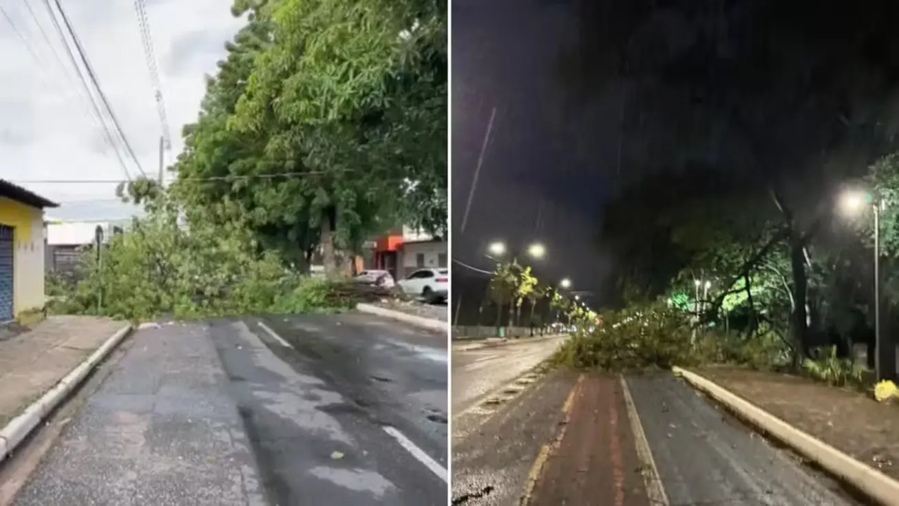 Bombeiros resgatam veículo arrastado por correnteza em avenida alagada de Teresina