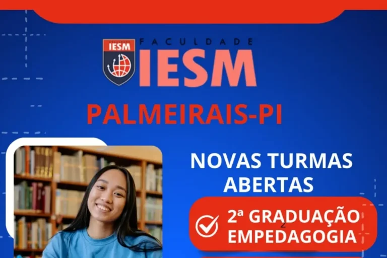 Faculdade IESM abre novas turmas para 2026.1 em Palmeirais