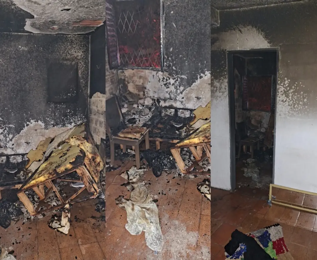 Corpo de Bombeiros combate incêndio em apartamento na Morada Nova, Teresina, com danos materiais visíveis.