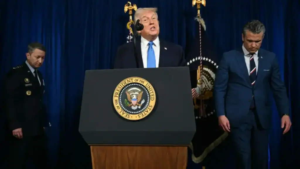 Presidente Donald Trump em coletiva de imprensa sobre a intervenção dos EUA na Venezuela e a captura de Nicolás Maduro