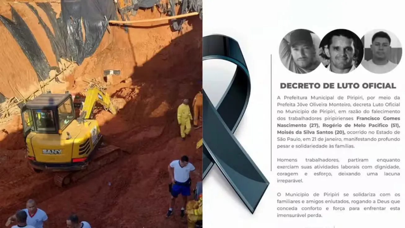 Trabalhadores do Piauí mortos em desmoronamento de barranco em Promissão, SP