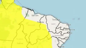 mapa do nordeste, com foco no piauí