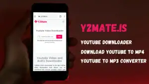 Interface do Y2Mate exibindo o processo de conversão de um vídeo do YouTube para o formato MP3, com opções de qualidade de áudio e botão de download.