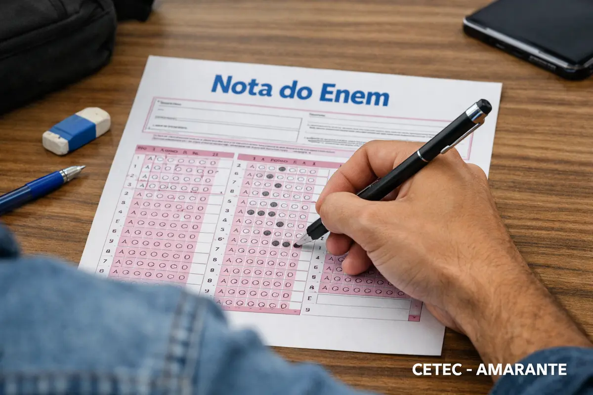 Estudante universitário comemorando acesso a curso com desconto via ENEM
