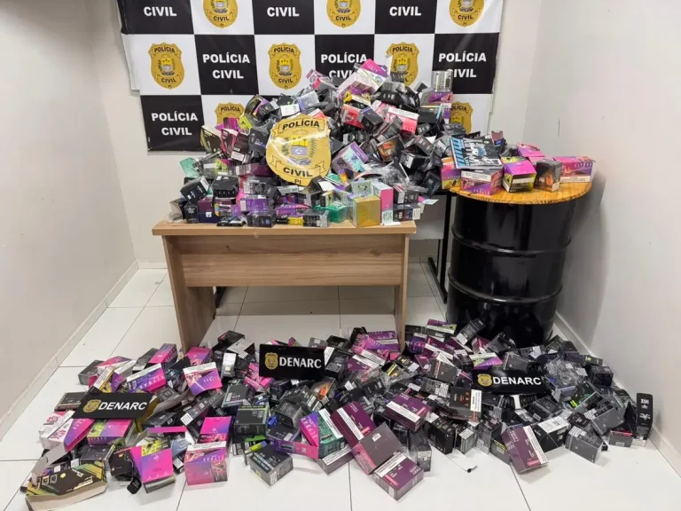 Polícia Civil apreende vapes em Teresina e classifica como crime de contrabando
