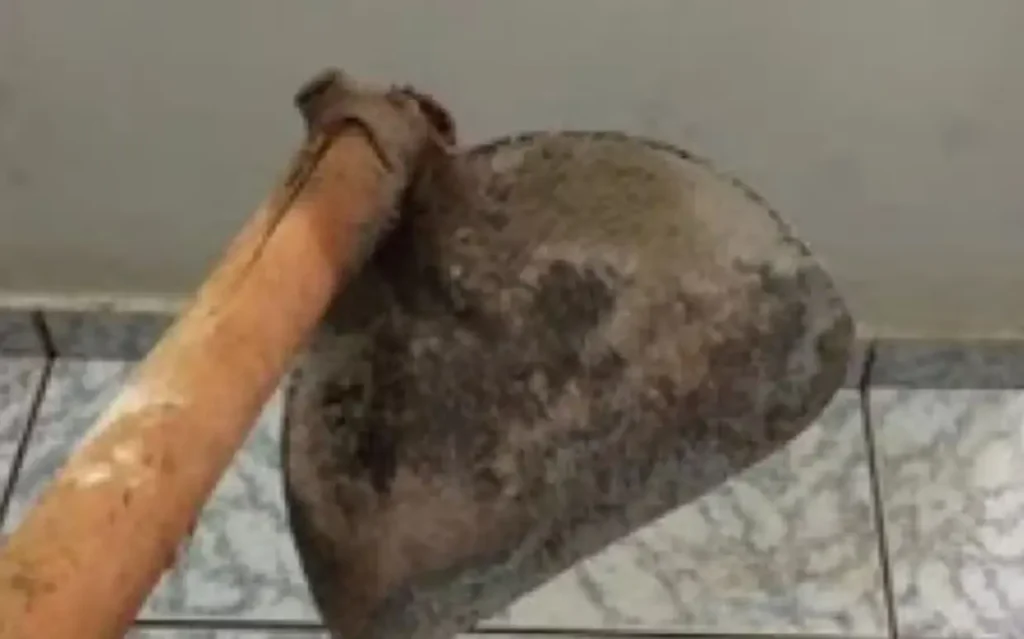 enxada usada no assassinato da idosa