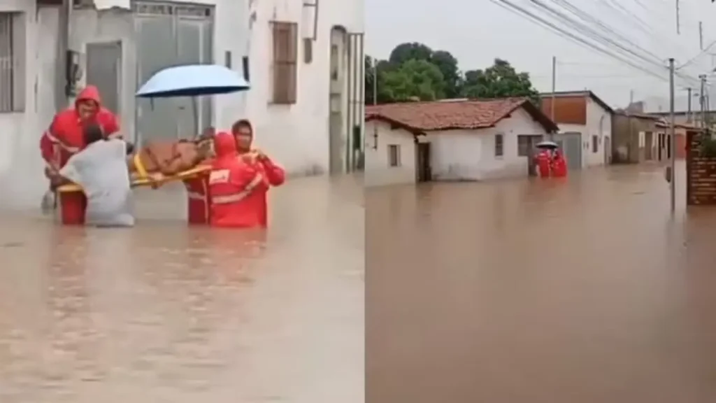 Após chuvas intensas, Dr. Francisco Costa coordena envio de equipe da Defesa Civil para Floriano 5 Bombeiros resgatam idosa de 97 anos em casa alagada em Floriano, Piauí, após chuvas intensas.