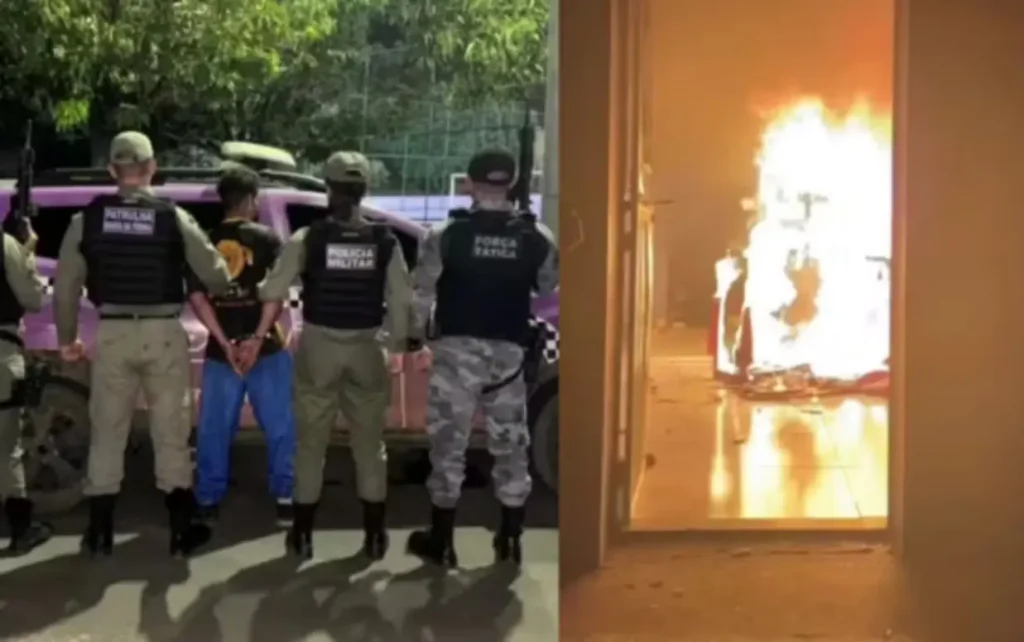 Homem é preso em São Raimundo Nonato suspeito de agredir companheira e atear fogo em casa 6 Polícia prende homem suspeito de agredir companheira e atear fogo em residência na zona rural de São Raimundo Nonato, Piauí.