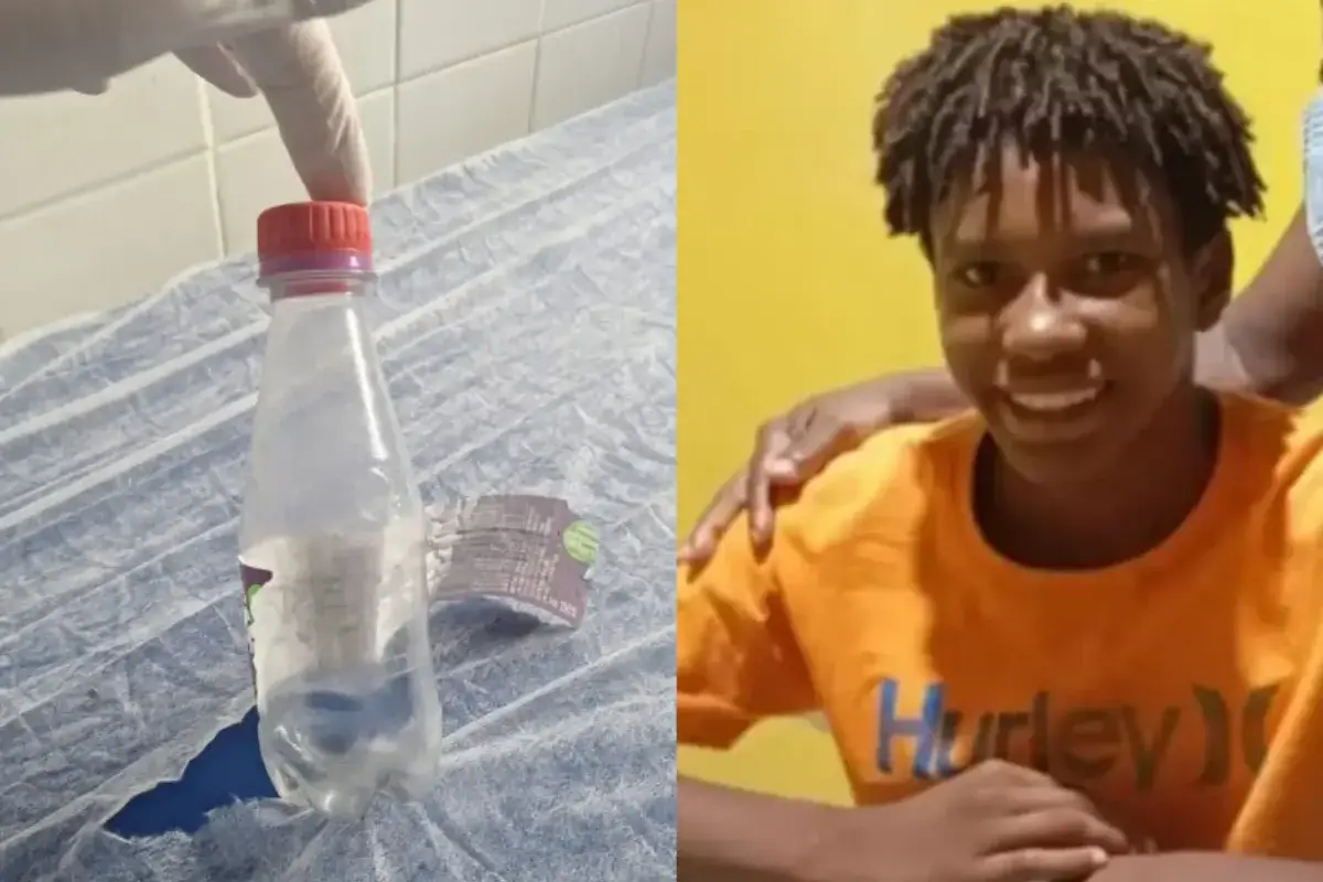 Avós são indiciados por homicídio culposo após neto de 15 anos morrer envenenado em Bertolínia 1 Garrafa de plástico do tipo PET, similar à de um refrigerante, contendo um líquido que representa o veneno agrotóxico, ilustrando o armazenamento perigoso que levou à morte de um adolescente em Bertolínia (PI).