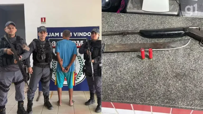 Homem é preso após atacar vizinho com facão e tentar usar arma de fogo no Maranhão