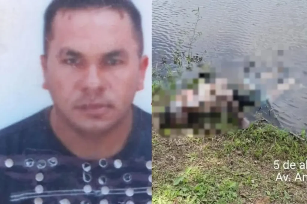 Polícia Civil investiga morte de homem de 44 anos encontrado em barragem em São Pedro do Piauí 1 De um lado, vista da barragem em São Pedro do Piauí; do outro a vítima encontrada morta na baragem
